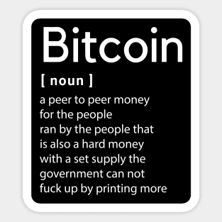 Bitcoin Definition Sticker